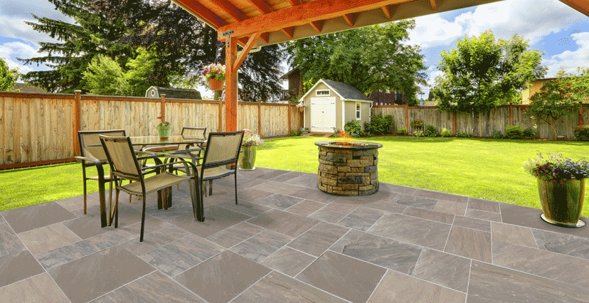 PAVER STYLE SAME PATIO TWO DIFFERENT LOOKS WITH NATURAL STONE