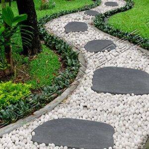 Stepping of natural stone